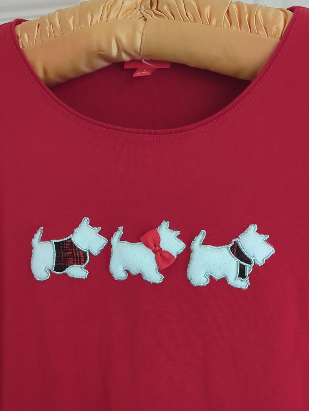 Scottish Terrier Christmas Long Sleeve T-shirt. Size L - Picture 2 of 8